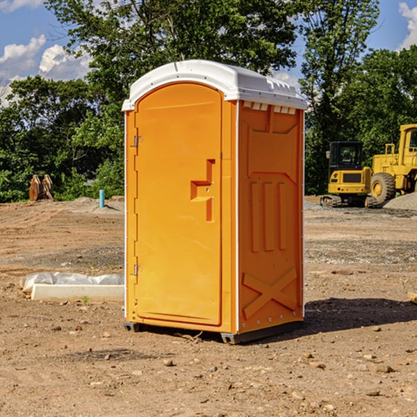 how often are the portable restrooms cleaned and serviced during a rental period in Swanville Minnesota